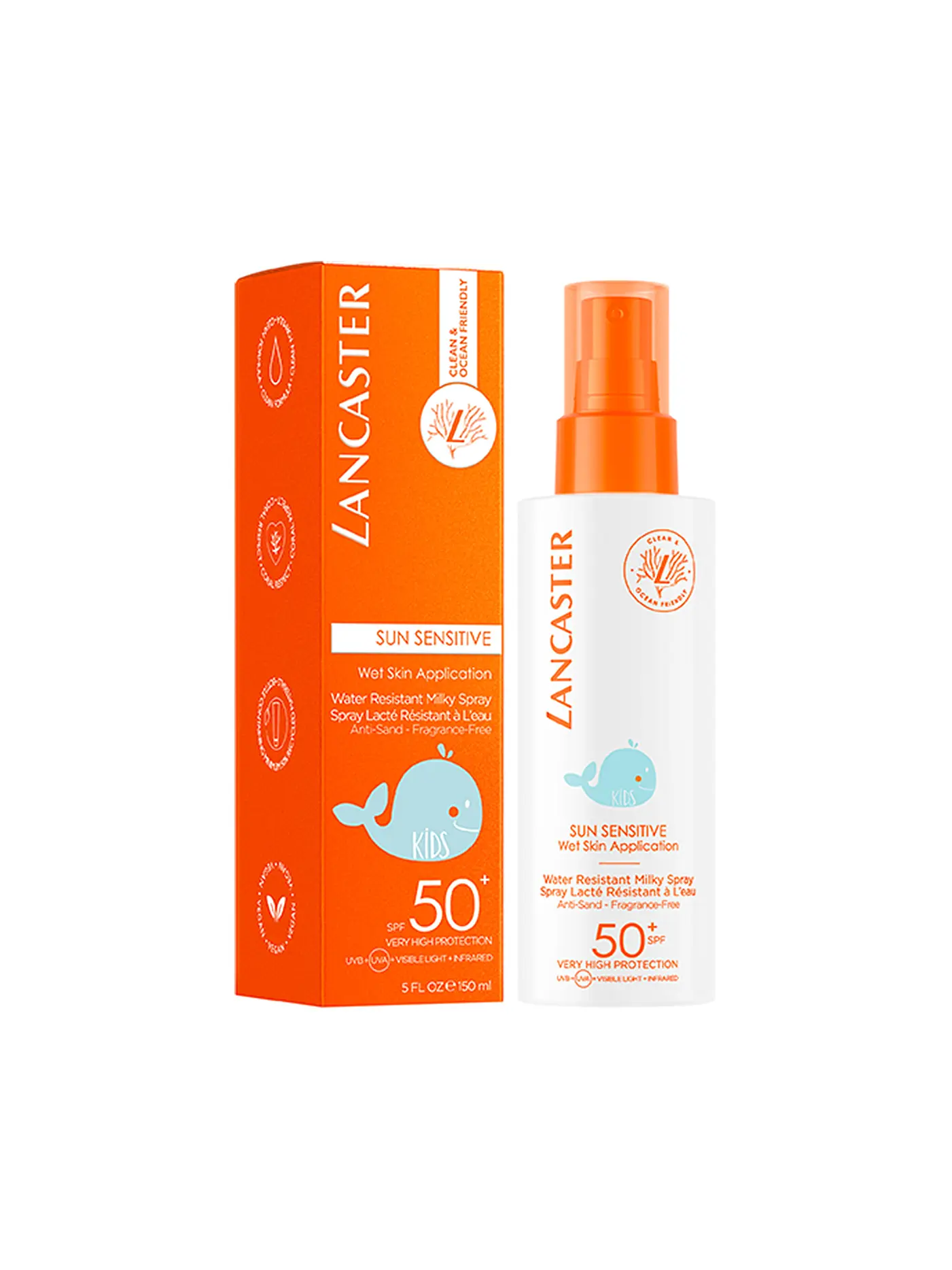 LANCASTER |  Clean Sun Sensitive Kids Milky Spray SPF 50 150ml | 